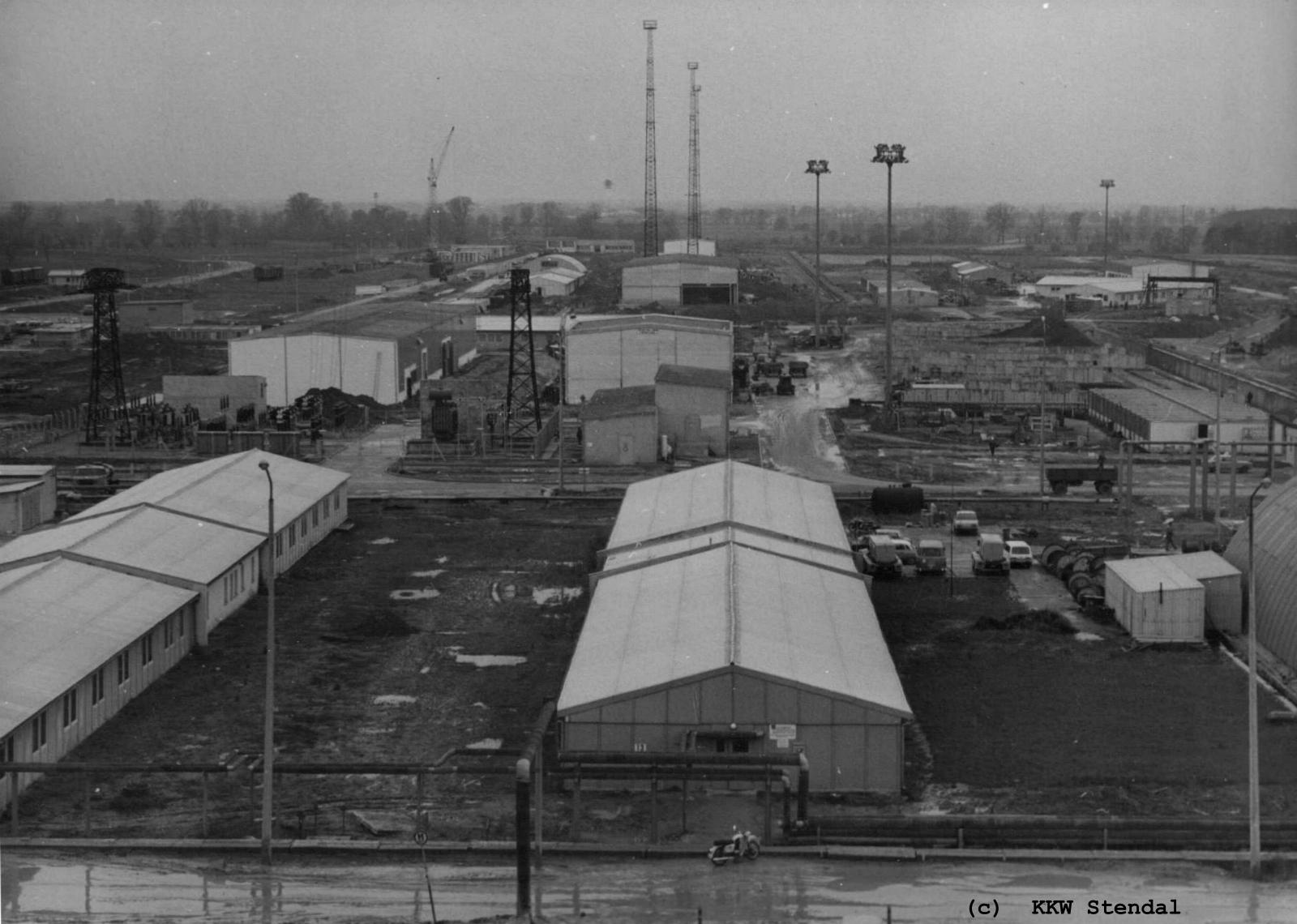 DDR Kernkraftwerk Stendal,  Baustellenfoto 1977 