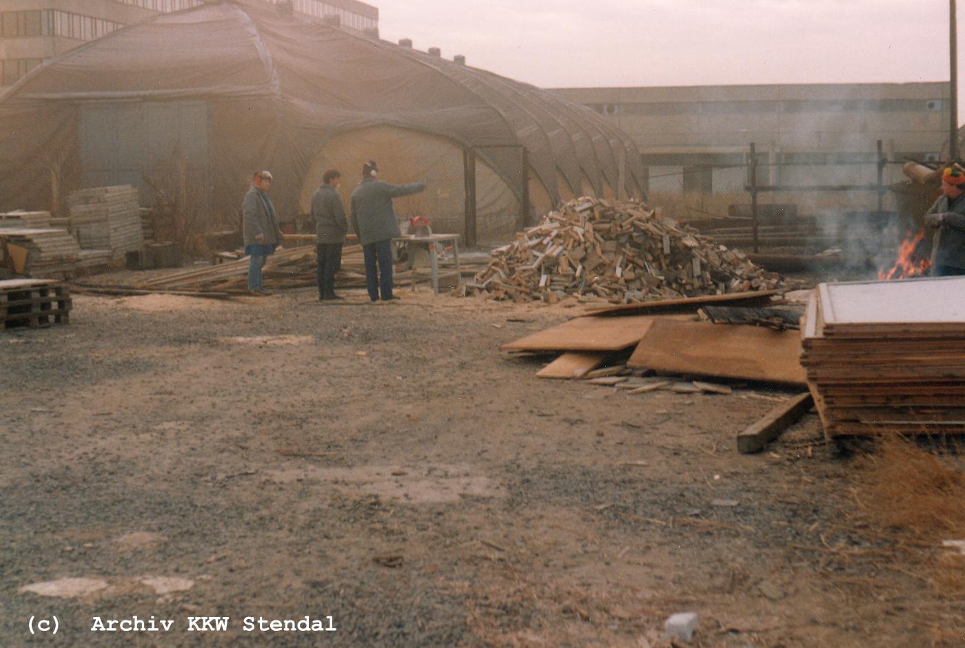  DDR KKW Stendal, Baustelle 1991, Rückbau,  