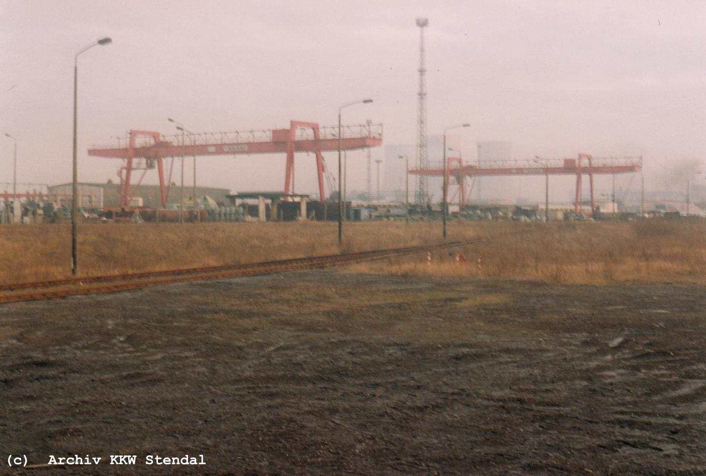 DDR KKW Stendal, Baustelle 1991, Rückbau,  