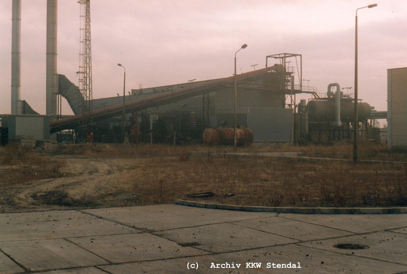  DDR KKW Stendal, Baustelle 1991, Rückbau, Heizwerk 